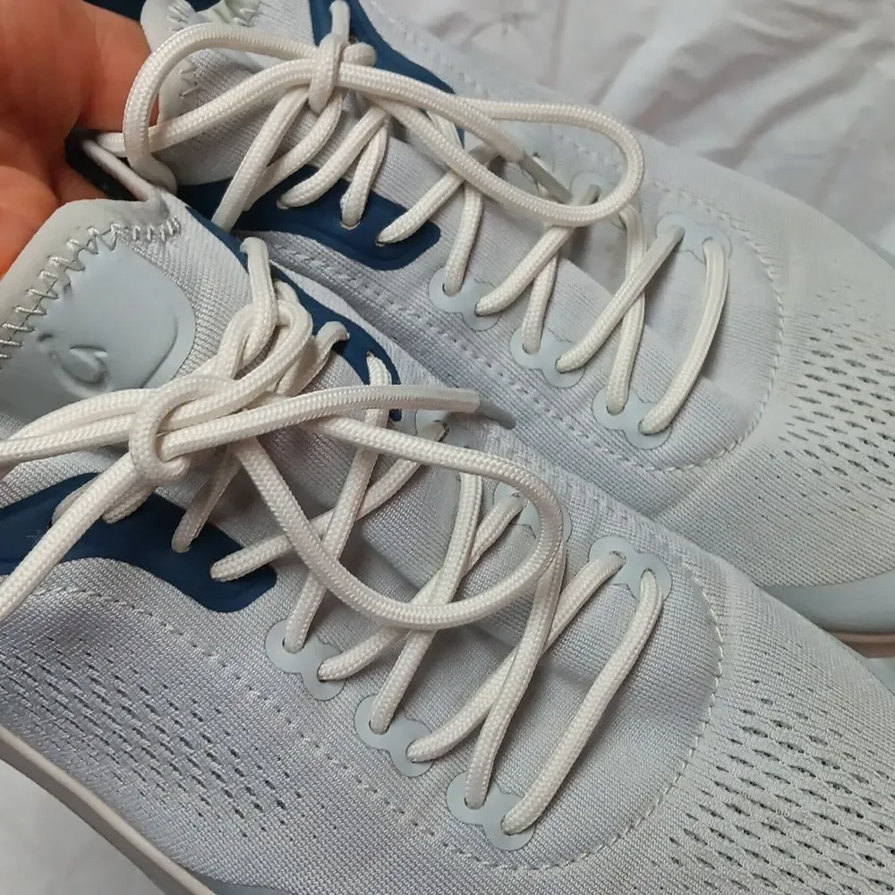 Olukai Gray-Blue Sneakers with Cushioned Sole and Knit Upper Men's Size 11.5